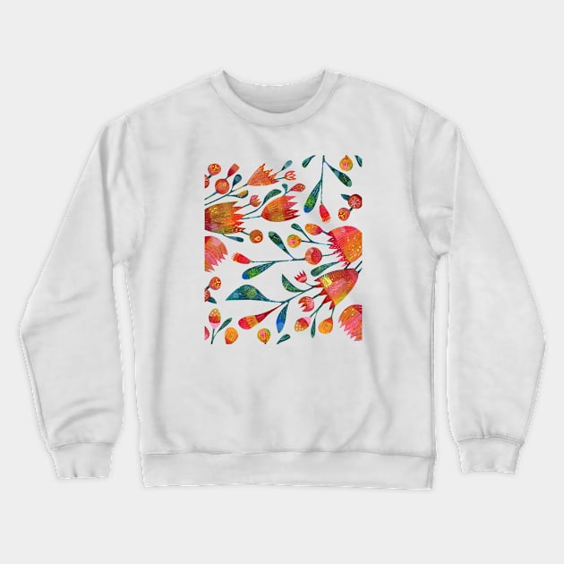 Buds and Flowers Crewneck Sweatshirt by NicSquirrell